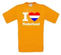 I love Nederland met vlag T-shirt
