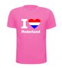 foto 11 I love Nederland t-shirt met rood wit blauw hart Nederlands vlag shirt