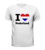 foto 13 I love Nederland t-shirt met rood wit blauw hart Nederlands vlag shirt