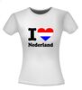 foto 14 I love Nederland t-shirt met rood wit blauw hart Nederlands vlag shirt