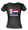 foto 2 I love Nederland t-shirt met rood wit blauw hart Nederlands vlag shirt