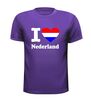 foto 3 I love Nederland t-shirt met rood wit blauw hart Nederlands vlag shirt
