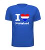foto 5 I love Nederland t-shirt met rood wit blauw hart Nederlands vlag shirt