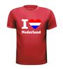 foto 7 I love Nederland t-shirt met rood wit blauw hart Nederlands vlag shirt