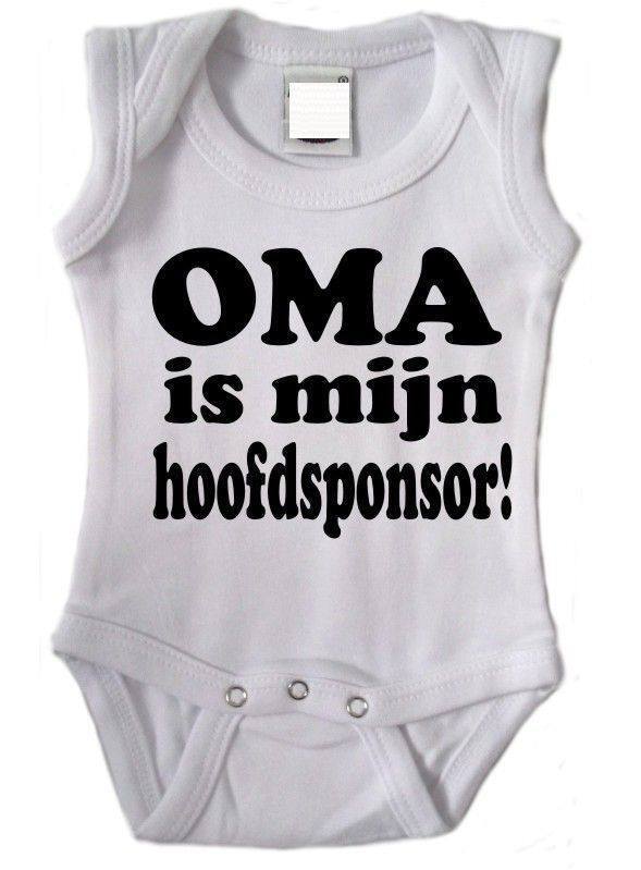 Oma is mijn hoofdsponsor. romper