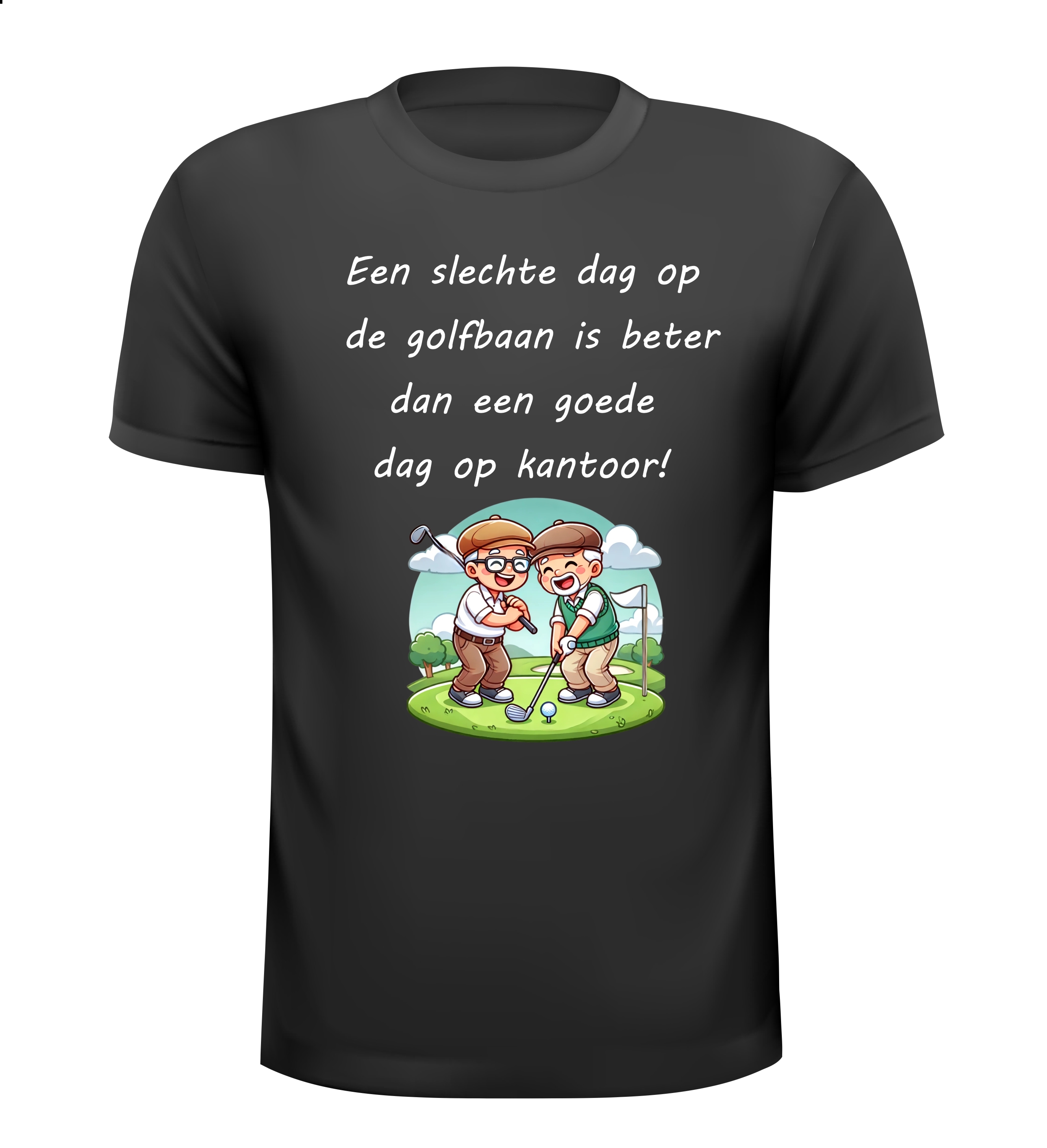 Een slechte dag op de golfbaan is beter dan een goede dag op kantoor t-shirt korte mouw