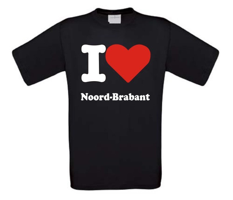 T-shirt Korte Mouw I love Noord-Brabant
