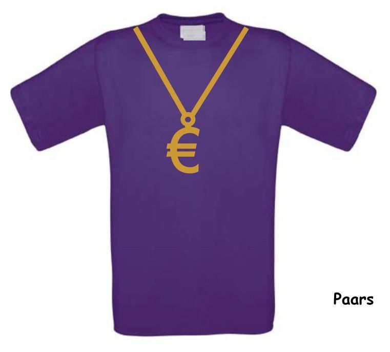 euro ketting t-shirt korte mouw