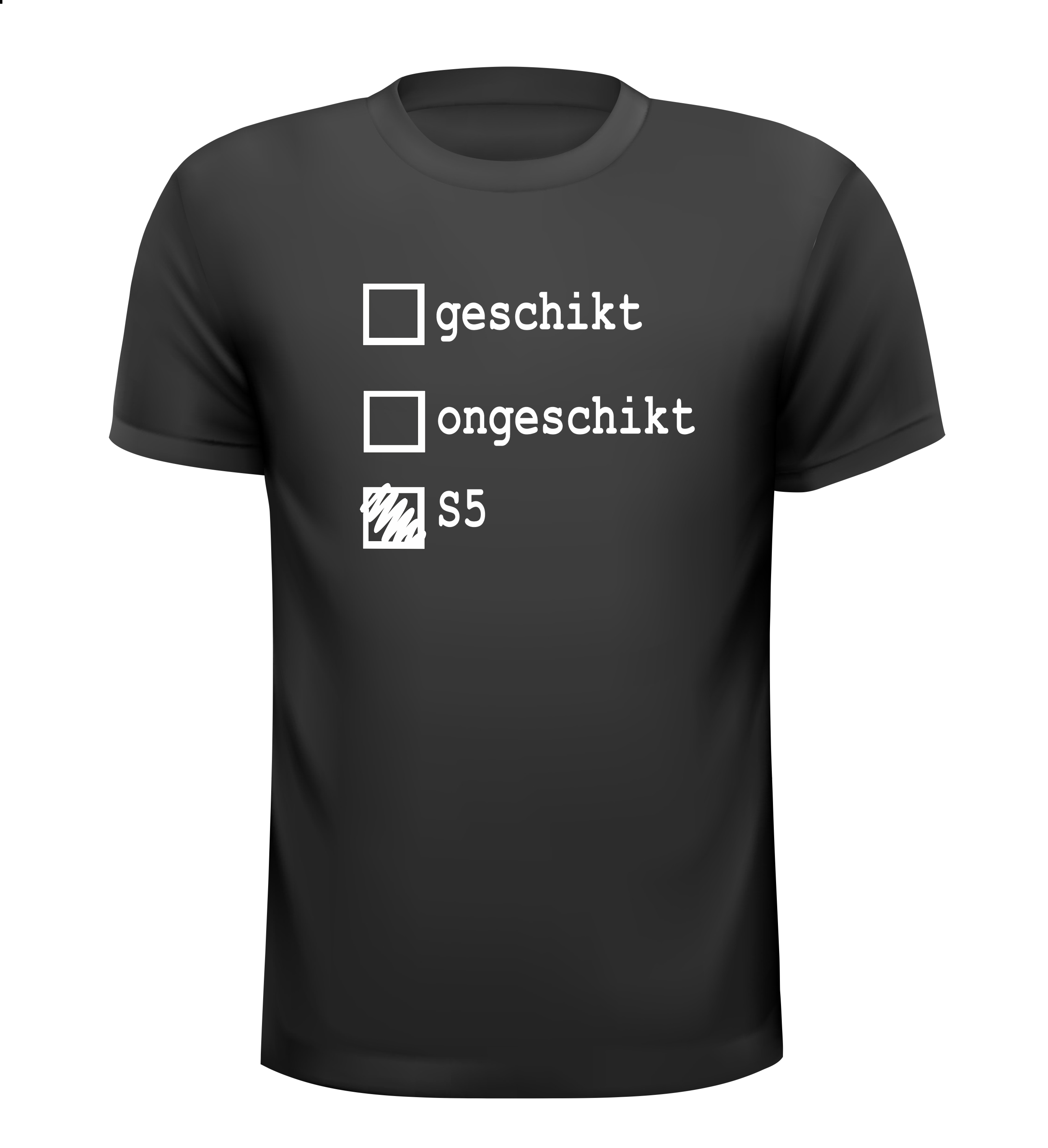 geschikt ongeschikt S5 t-shirt korte mouw