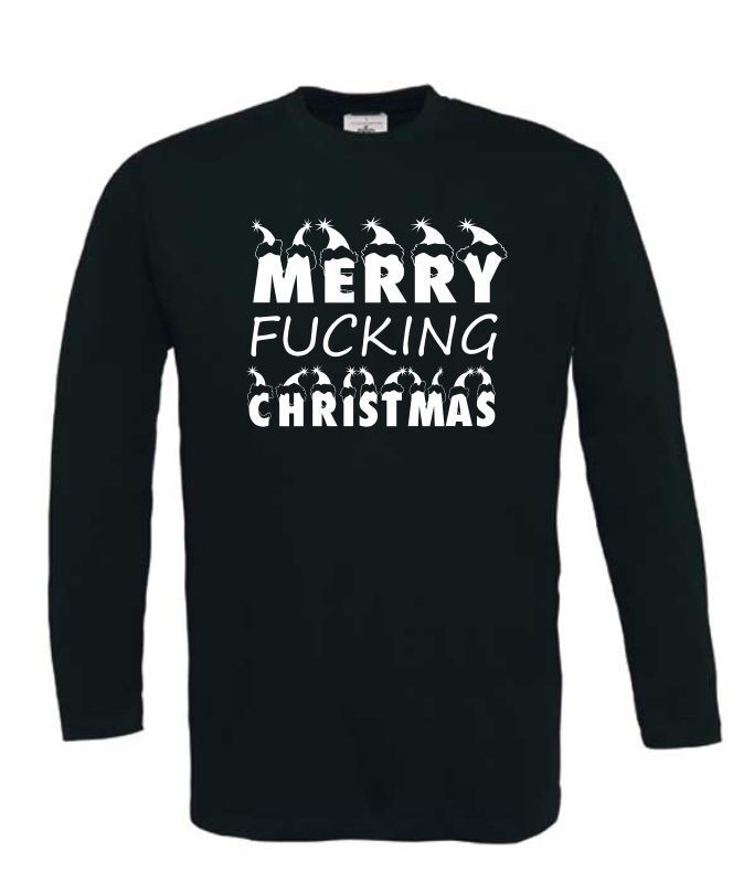 merry fucking christmas t-shirt lange mouw