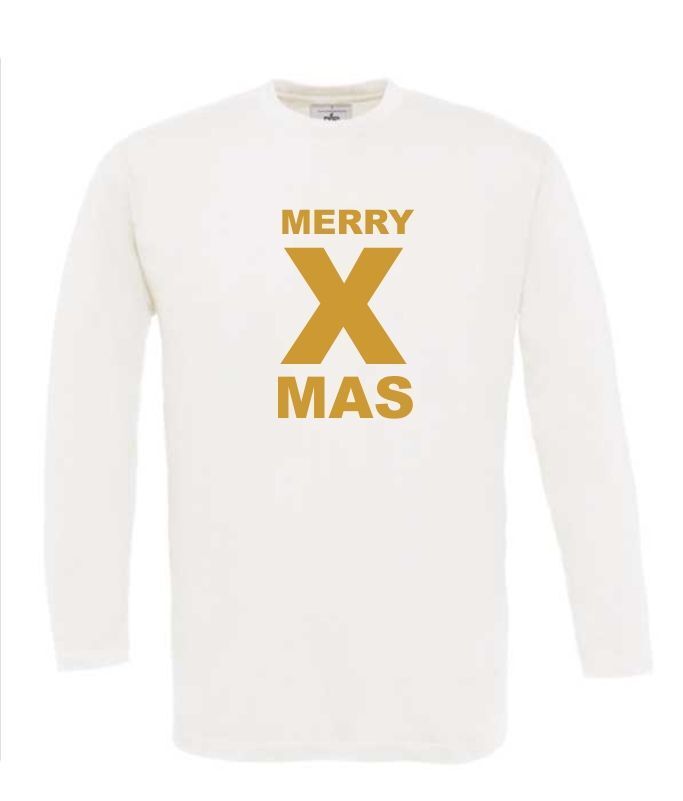 merry x mas lange mouw t-shirt