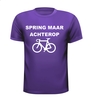 foto 3 Spring maar achter op bij mij achter op mijn fiets t-shirt korte mouw