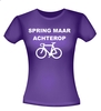 foto 4 Spring maar achter op bij mij achter op mijn fiets t-shirt korte mouw