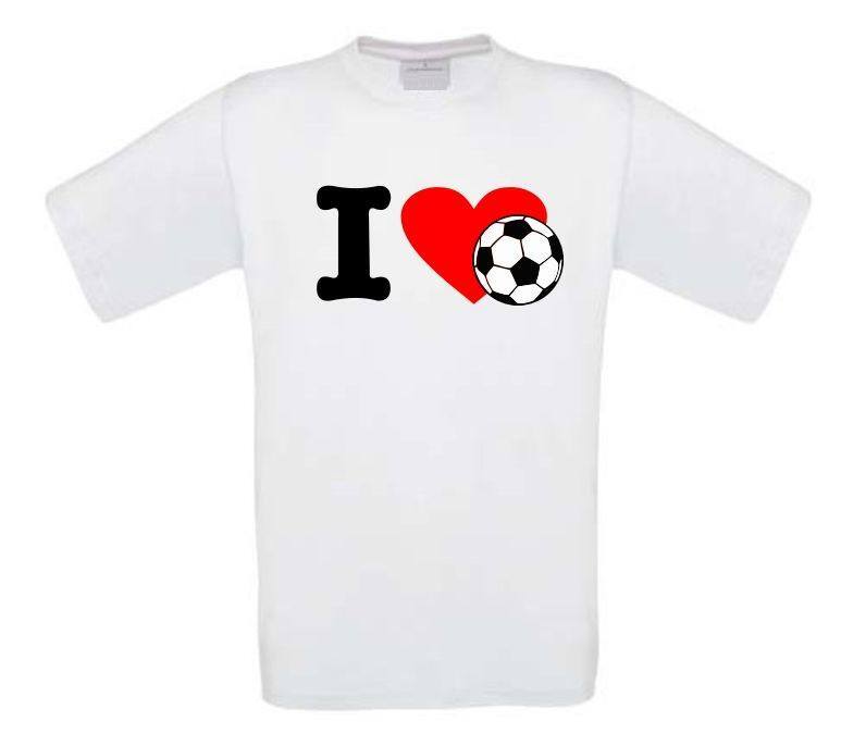 i love voetbal t-shirt korte mouw
