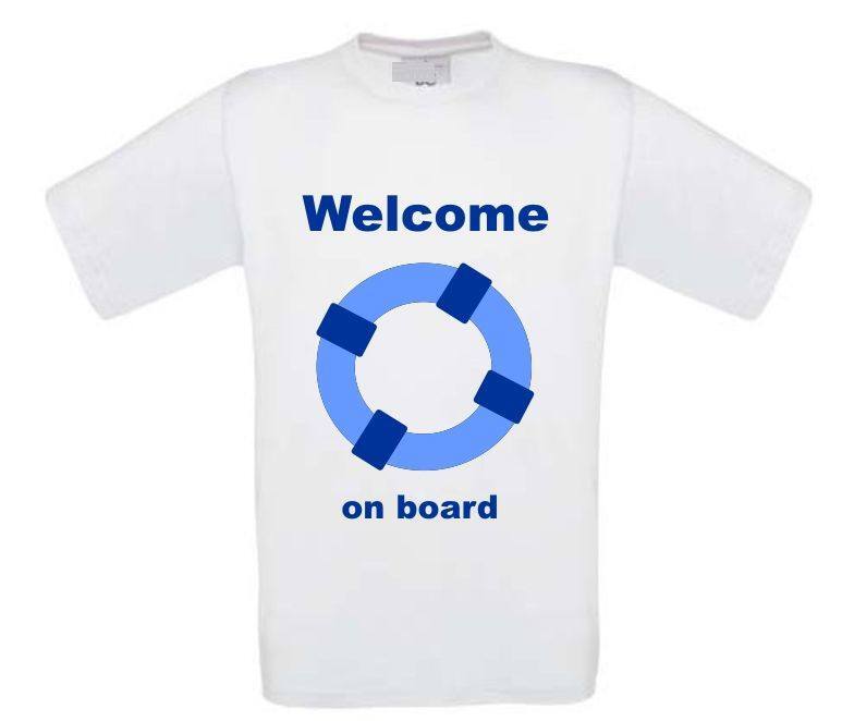 welcome on board  t-shirt korte mouw