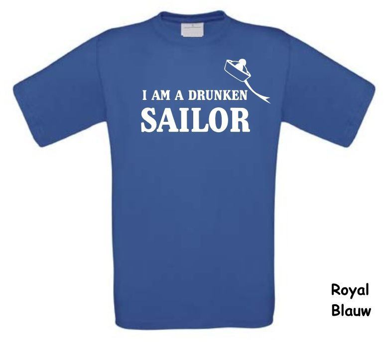 i am a drunken sailor t-shirt korte mouw