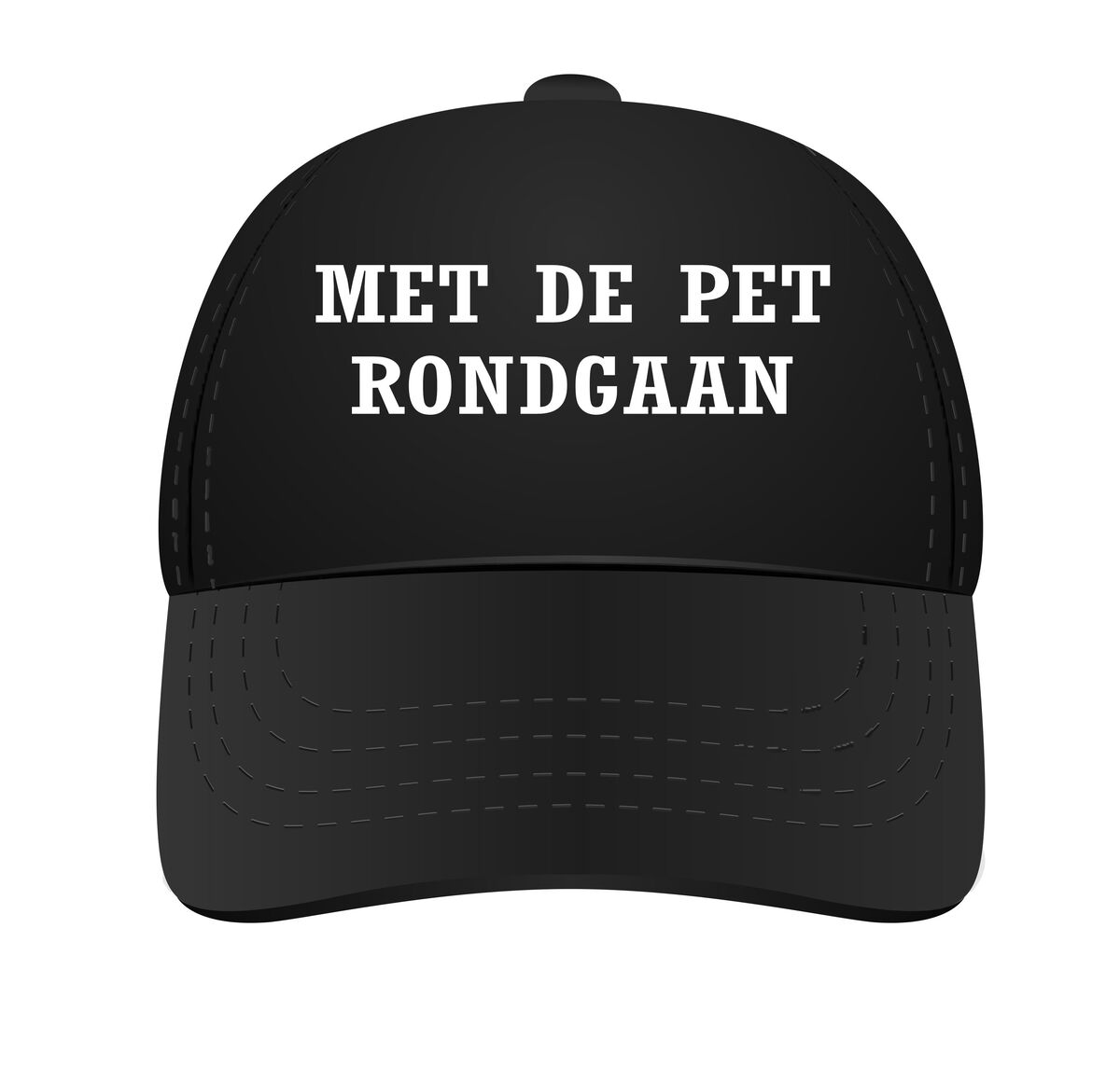 met de pet rondgaan pet