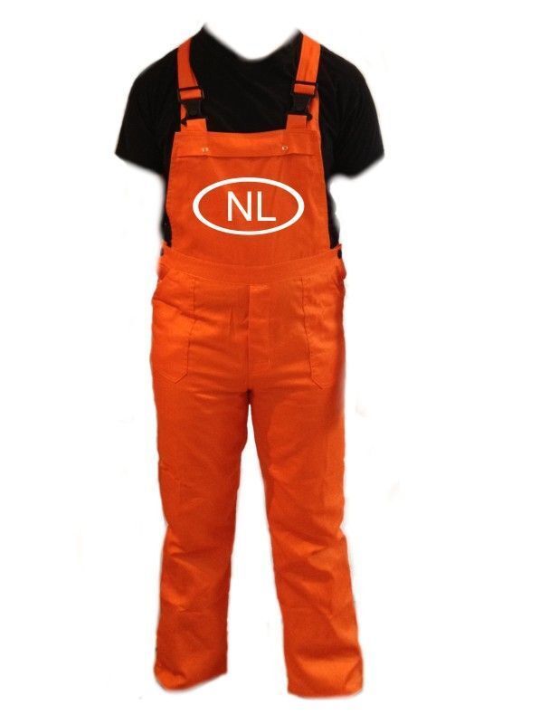 NL sticker oranje overall tuinbroek
