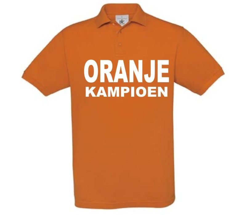 oranje kampioen polo korte mouw