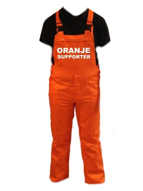 oranje supporter tuinbroek overall