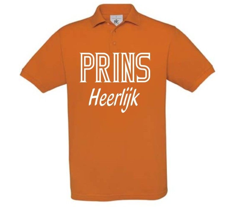 prins heerlijk polo korte mouw oranje