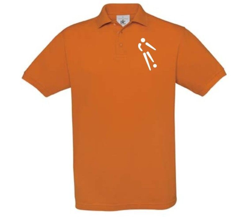 voetbal icon polo korte mouw oranje