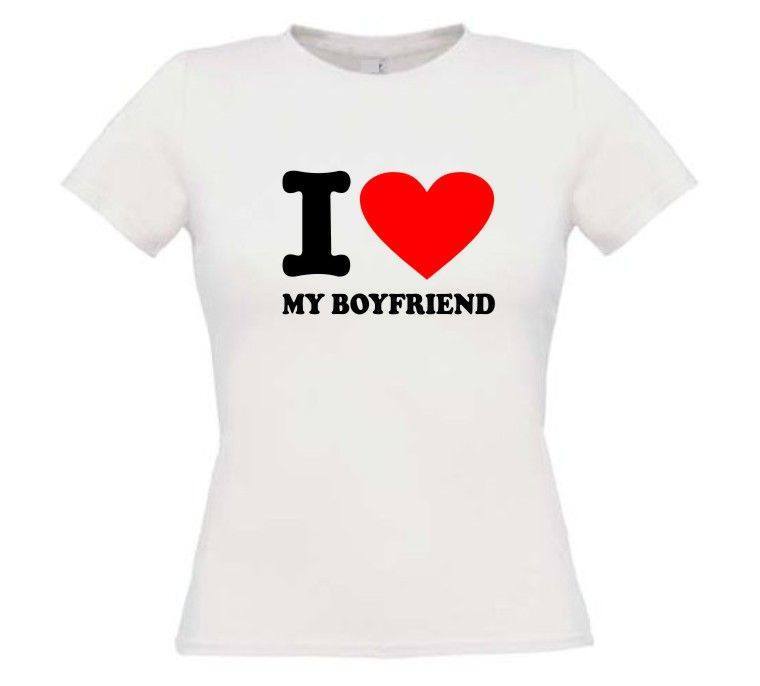 i love my boyfriend t-shirt korte mouw