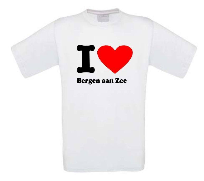 I love Bergen aan Zee t-shirt korte mouw  
