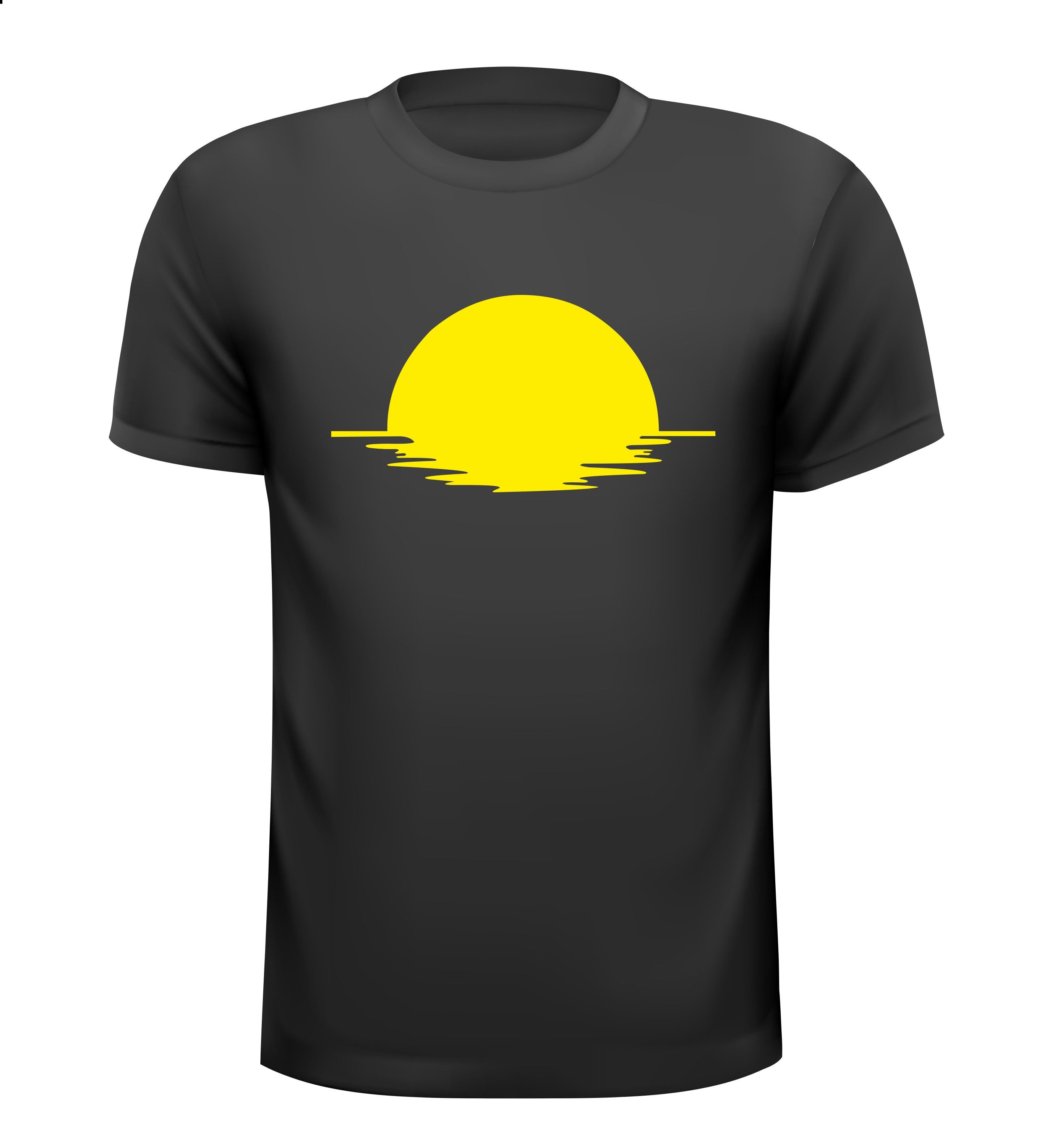 Shirtje met zonsondergang print