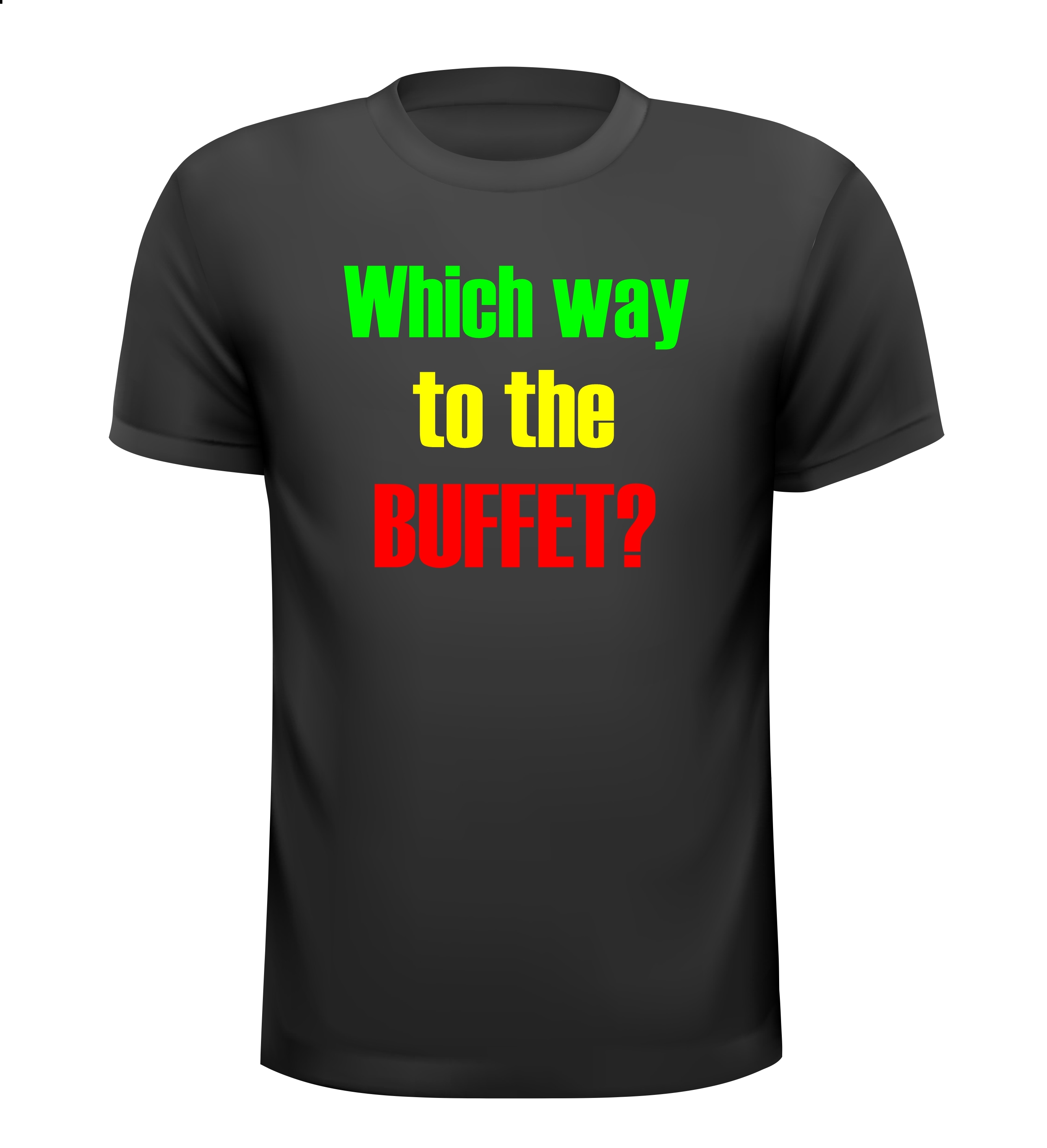 Shirtje which way to the buffet?