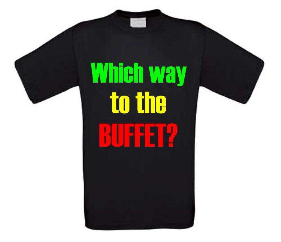 which way to the buffet korte mouw t-shirt