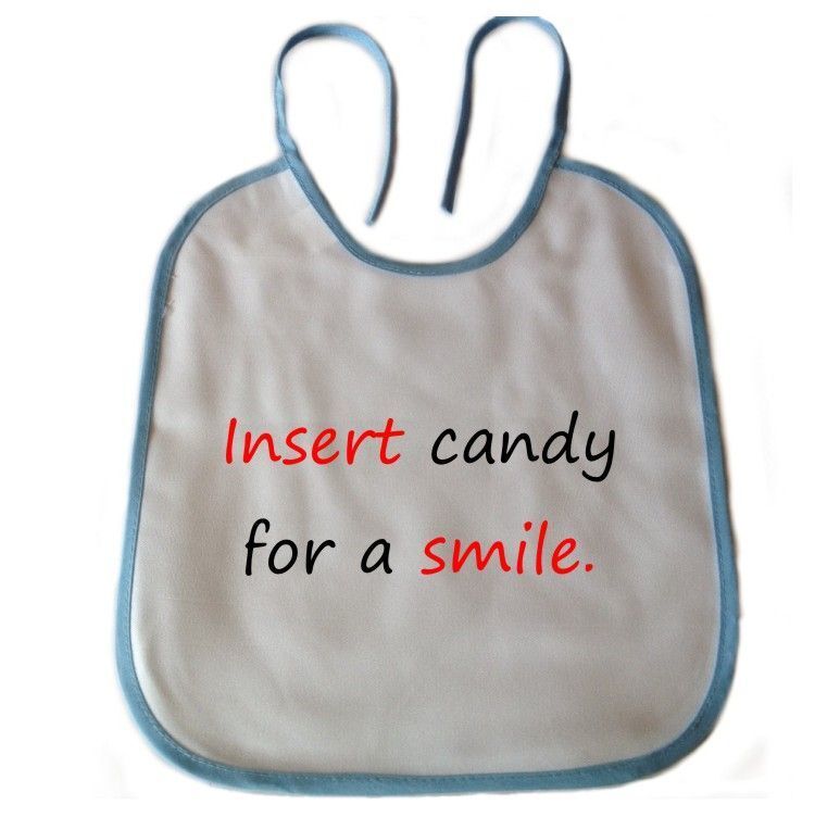 Insert candy for a smile slab