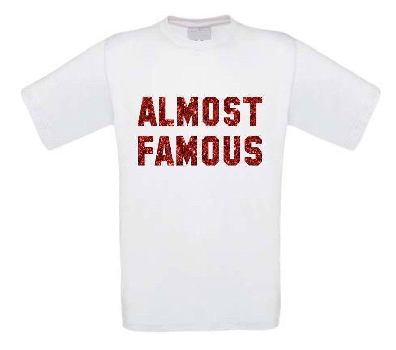  Almost Famous bijna beroemd t-shirt korte mouw glitter rood