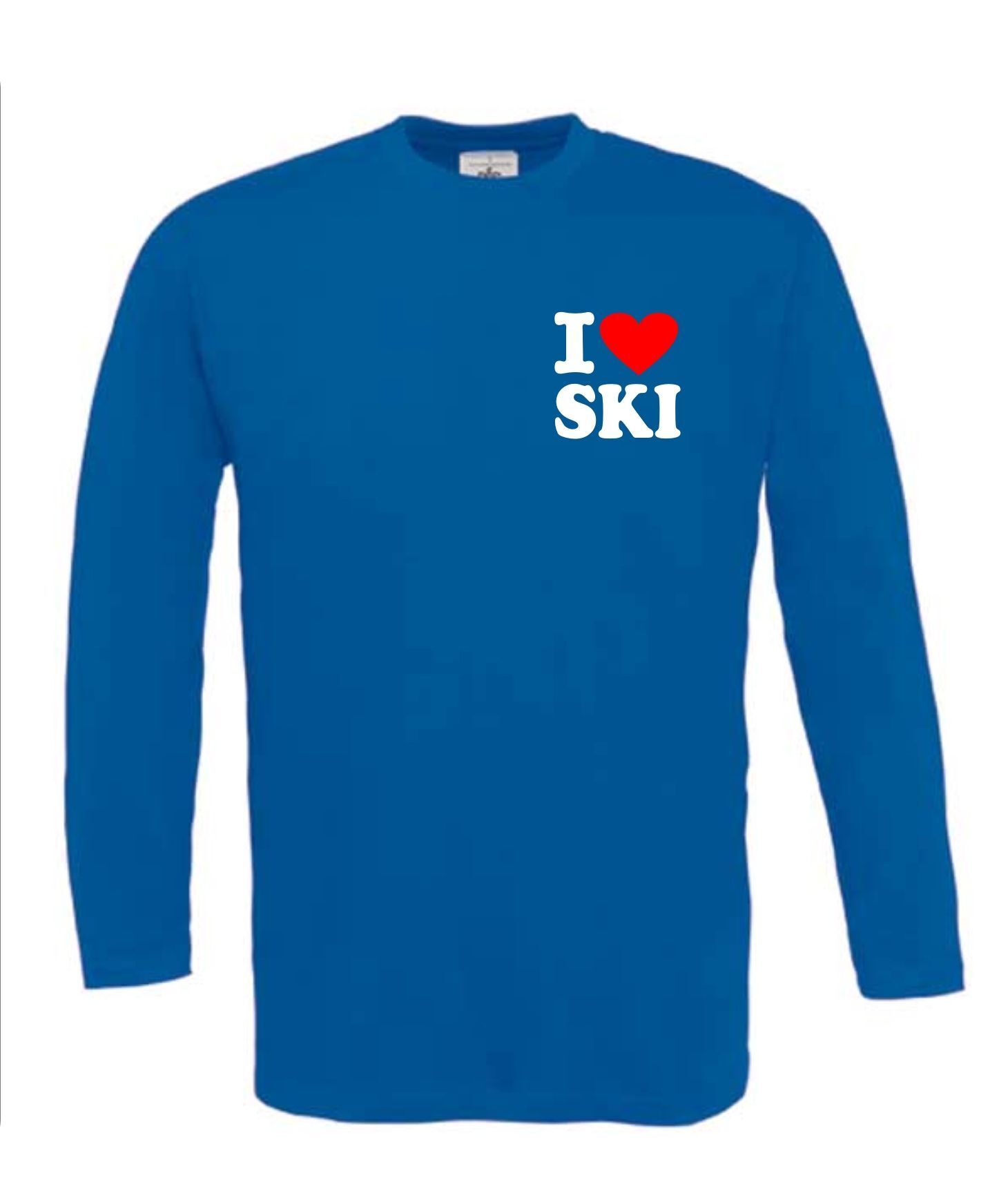 apre ski  i love ski t-shirt lange mouw