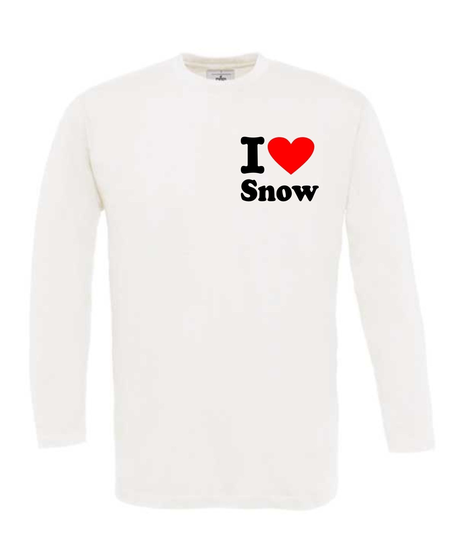 apre ski  i love snow t-shirt lange mouw