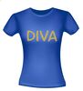 foto 3 Dames shirt met diva opdruk in glitter goud