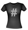 foto 2 glitter zilver hashtag t-shirt korte mouw