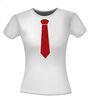 foto 2 glitter rood stropdas t-shirt korte mouw
