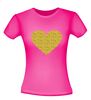 foto 12 Gouden glitter hart t-shirt voor dames en heren