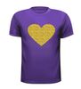foto 3 Gouden glitter hart t-shirt voor dames en heren