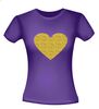 foto 4 Gouden glitter hart t-shirt voor dames en heren