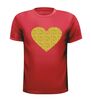 foto 7 Gouden glitter hart t-shirt voor dames en heren