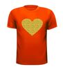 foto 9 Gouden glitter hart t-shirt voor dames en heren