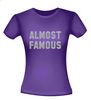 foto 4 Shirtje Almost Famous bijna beroemd zilver glittere opdruk