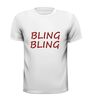 Shirtje bling bling in glitter rood