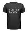 Shirtje glitter addict met zilver glitters