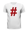 Shirtje glitter rood hashtag opdruk