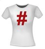 foto 2 Shirtje glitter rood hashtag opdruk
