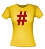foto 4 Shirtje glitter rood hashtag opdruk