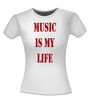foto 2 Shirtje glitter rood music is my life
